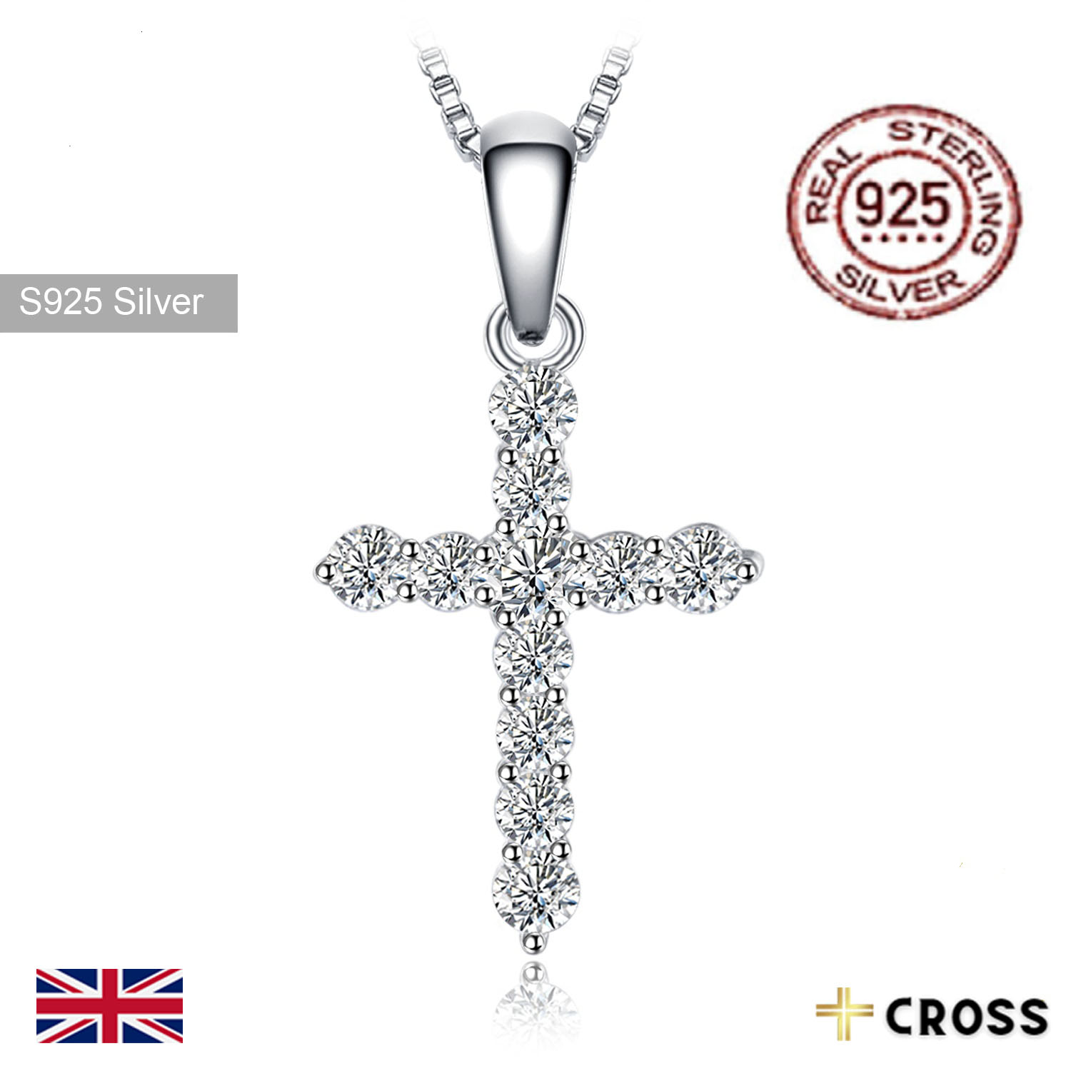 925 Sterling Silver Cubic Zirconia Pendant Necklace